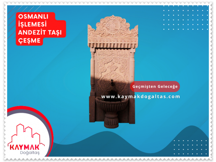 OSMANLI İŞLEME ANDEZİT TAŞI ÇEŞME