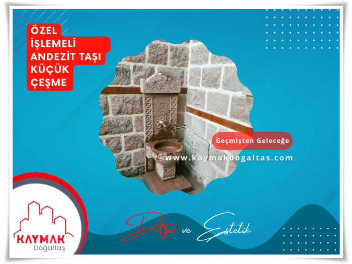 ANDEZİT TAŞI İŞLEMELİ KÜÇÜK ÇEŞME