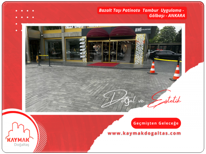 Bazalt Taşı Patinoto Tambur Uygulama-1 - Çankaya - Ankara